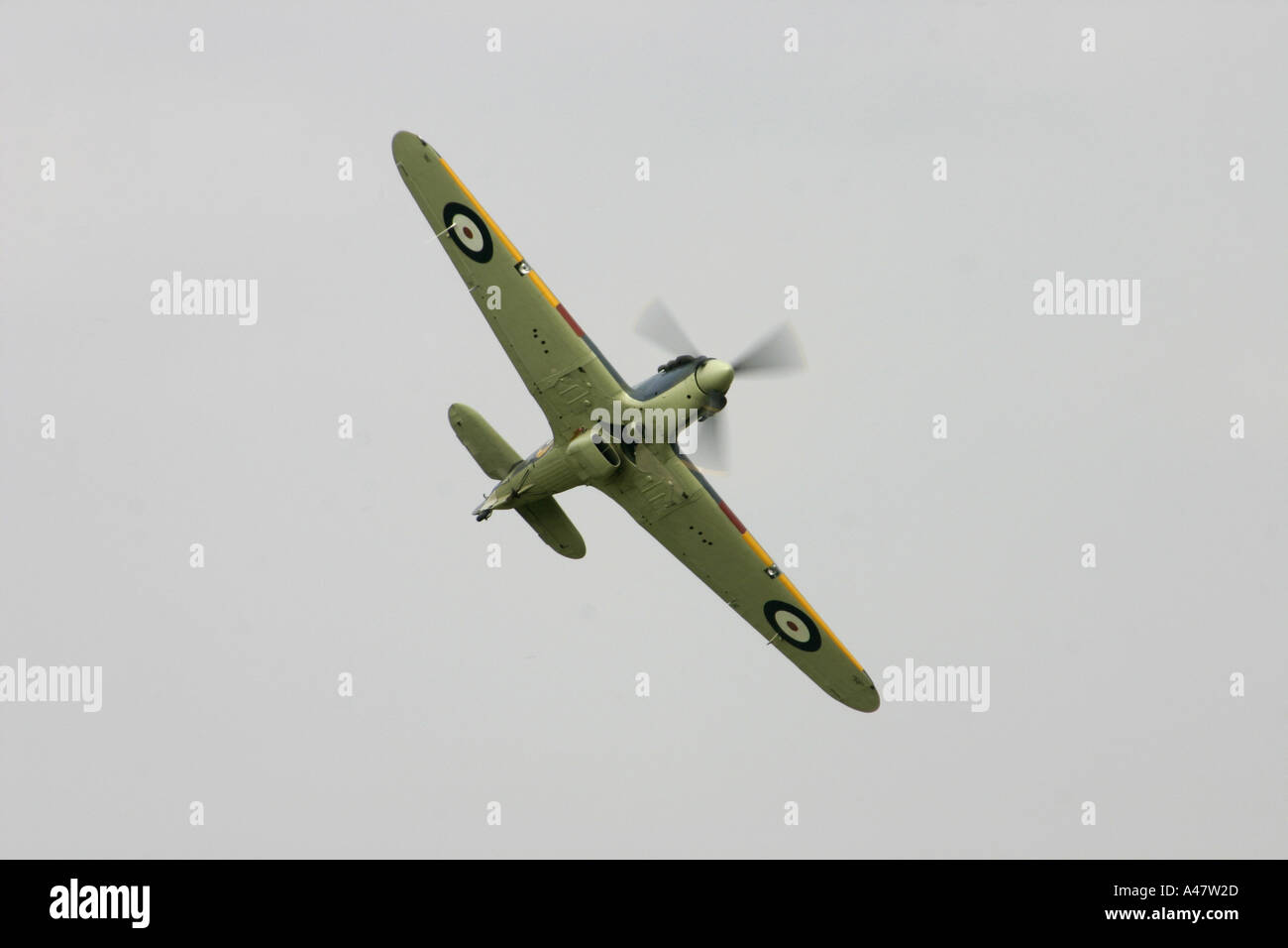 Hawker Hurricane a Shuttleworth aria vecchio display operaio Bedfordshire Inghilterra Foto Stock