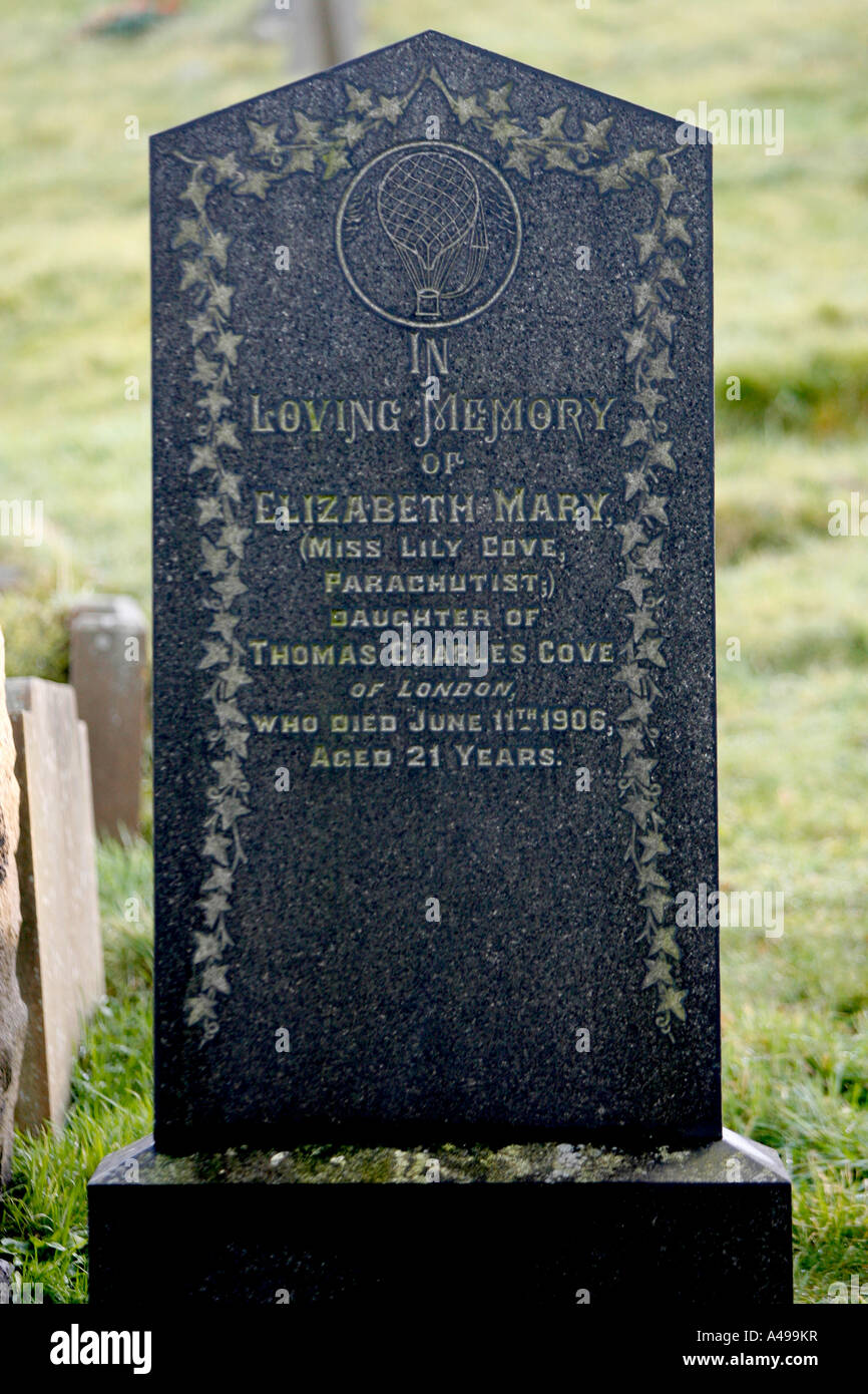 La pietra tombale di Lily Cove Foto Stock