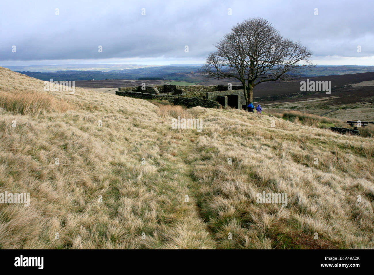 Top Withens, il rinomato impostazione per Emily Bronte di Wuthering Heights Foto Stock