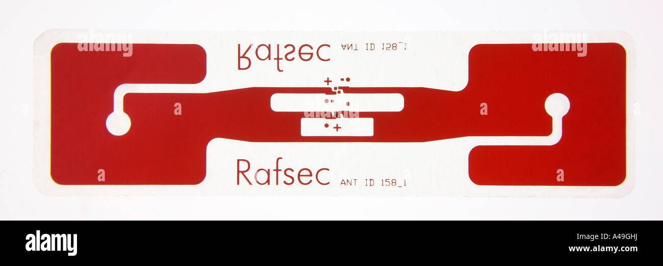 Chip RFID, Radio Frequency Identification, Rafsec-Gen2-targhetta RFID Foto Stock