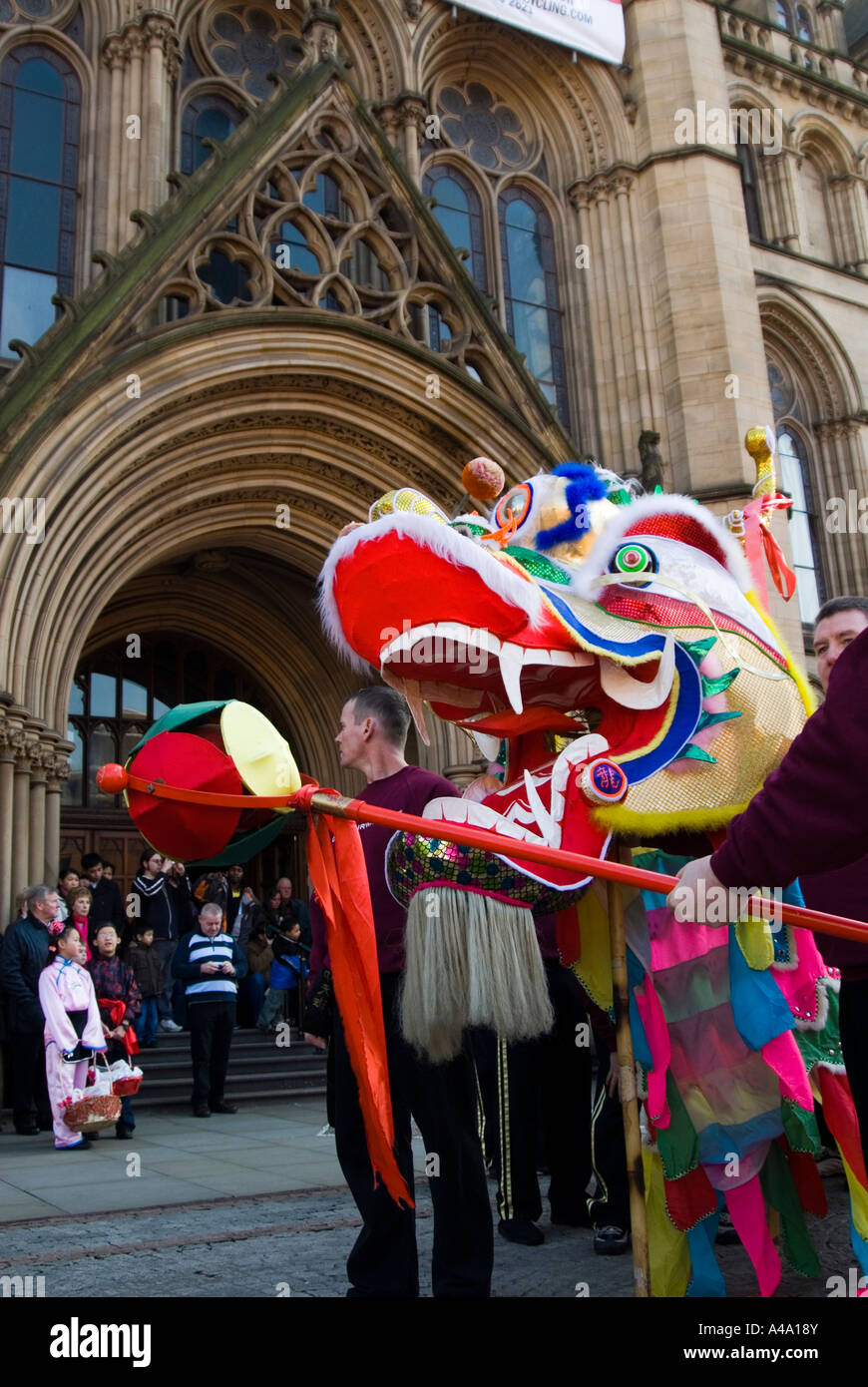 La celebrazione del Capodanno cinese Manchester REGNO UNITO Foto Stock