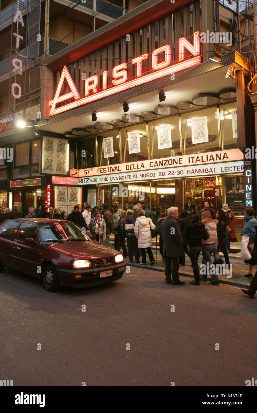Teatro Ariston Sanremo liguria italia Foto Stock