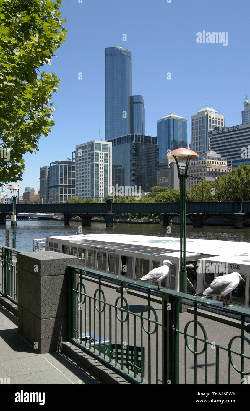 Crociere fluviali sul fiume Yarra Melbourne Victoria Australia Foto Stock