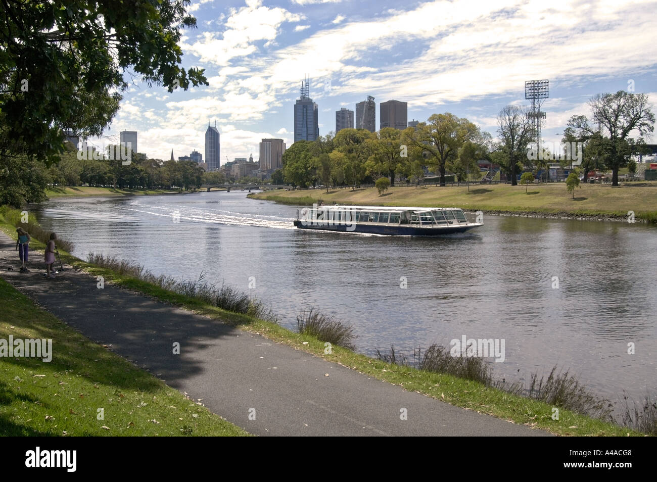 Crociere fluviali sul fiume Yarra Melbourne Victoria Australia Foto Stock