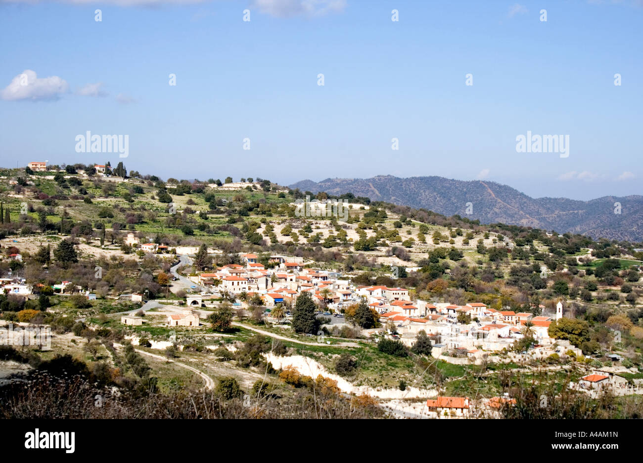 Kato Lefkara village nei Monti Troodos Cipro Foto Stock