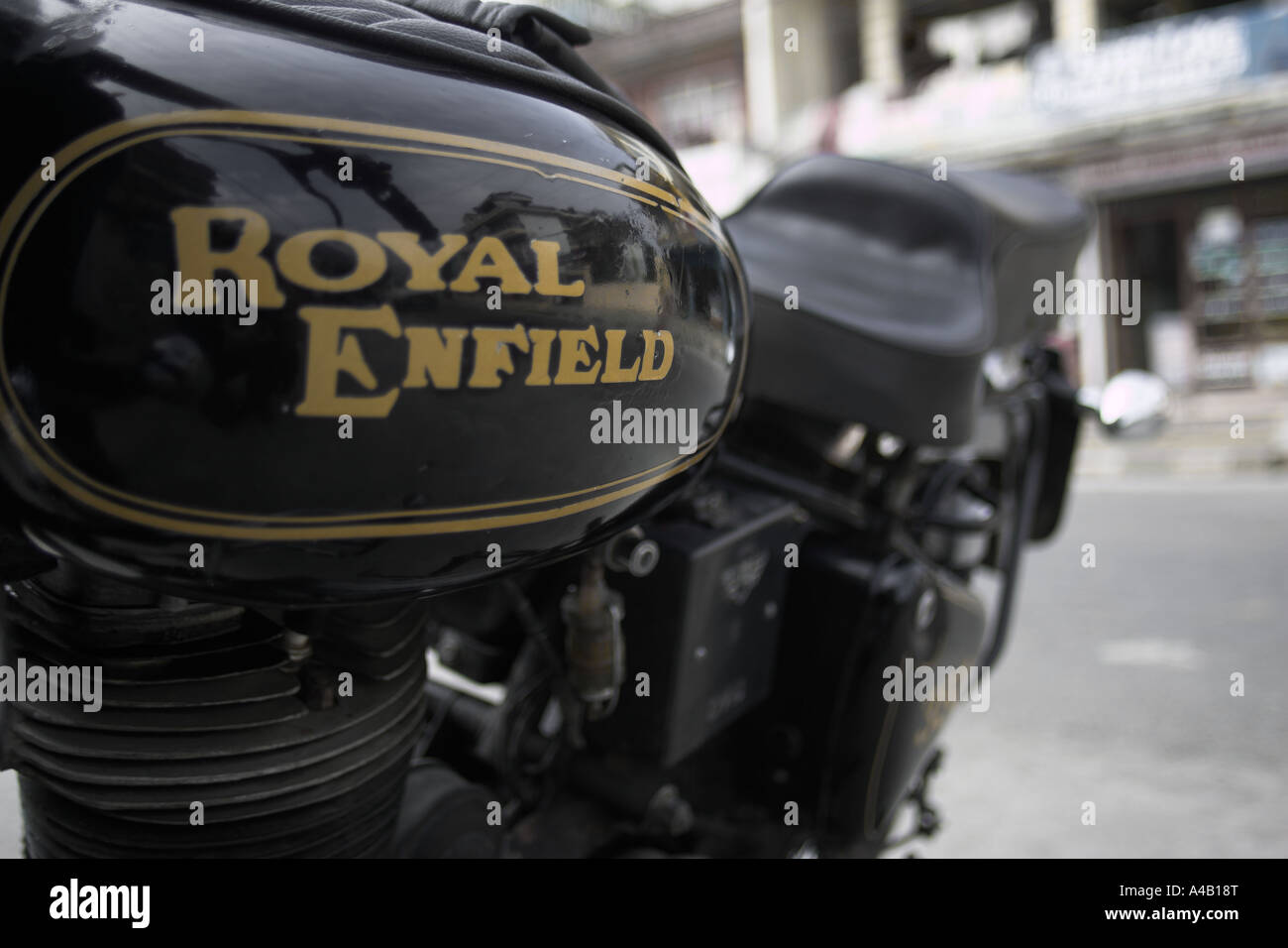 Royal Enfield moto nel Nepal Foto Stock
