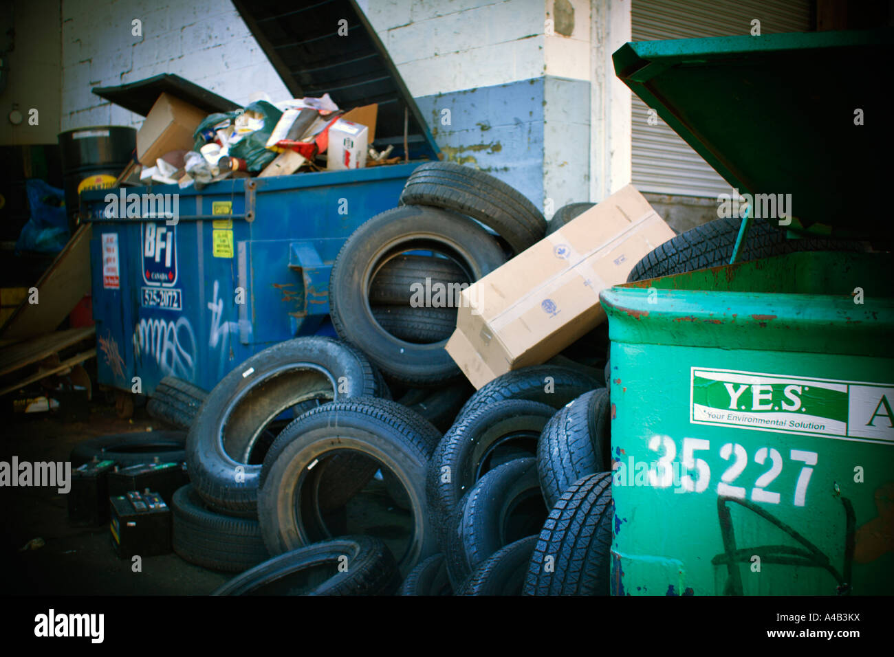 rifiuti urbani Foto Stock