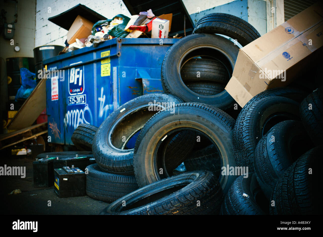 rifiuti urbani Foto Stock