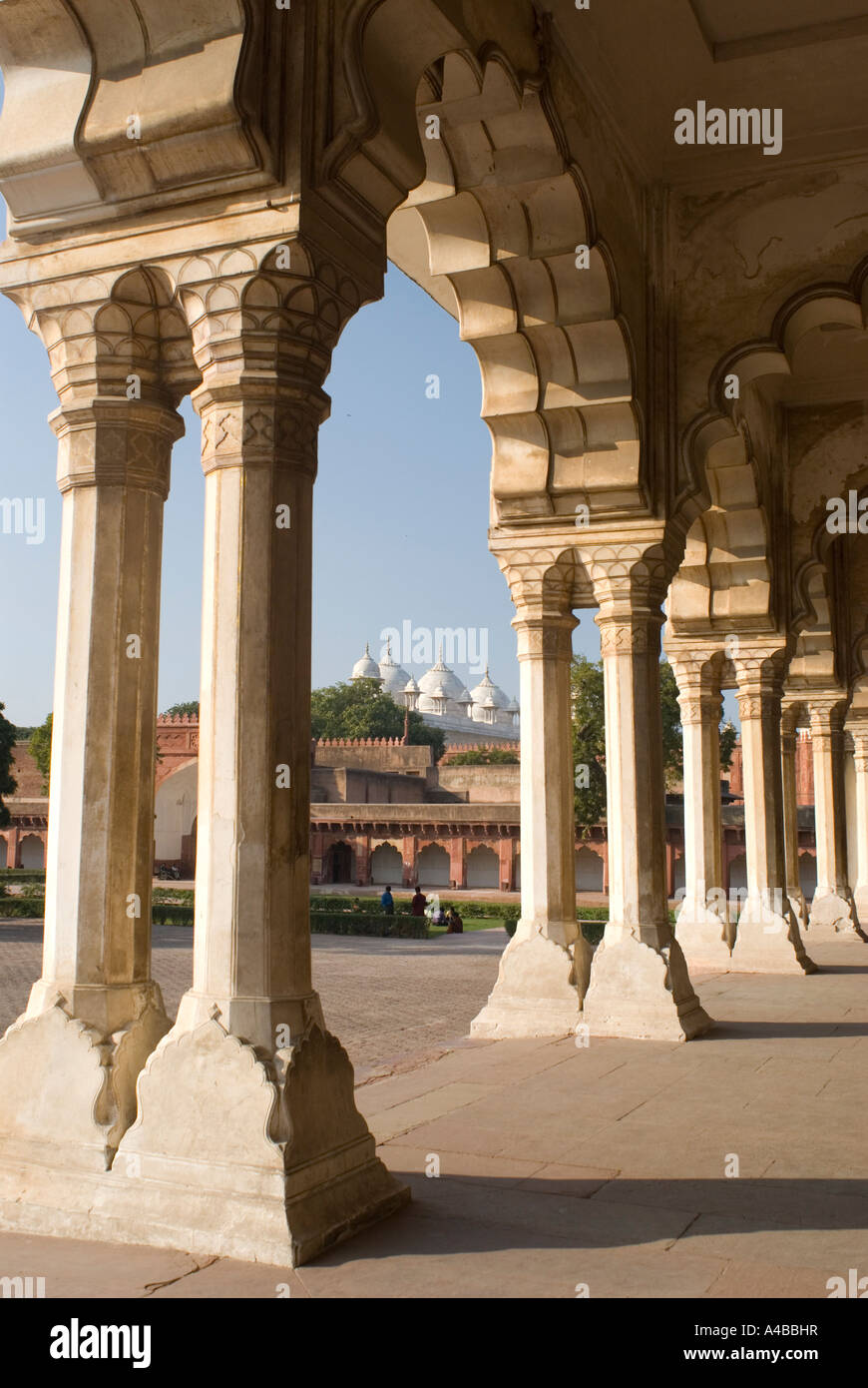 Stock a immagine del vecchio forte o Forte Rosso di Agra con il Khas Mahal Foto Stock Stock a immagine del vecchio forte o Forte Rosso di Agra con il Khas Mahal Foto Stock