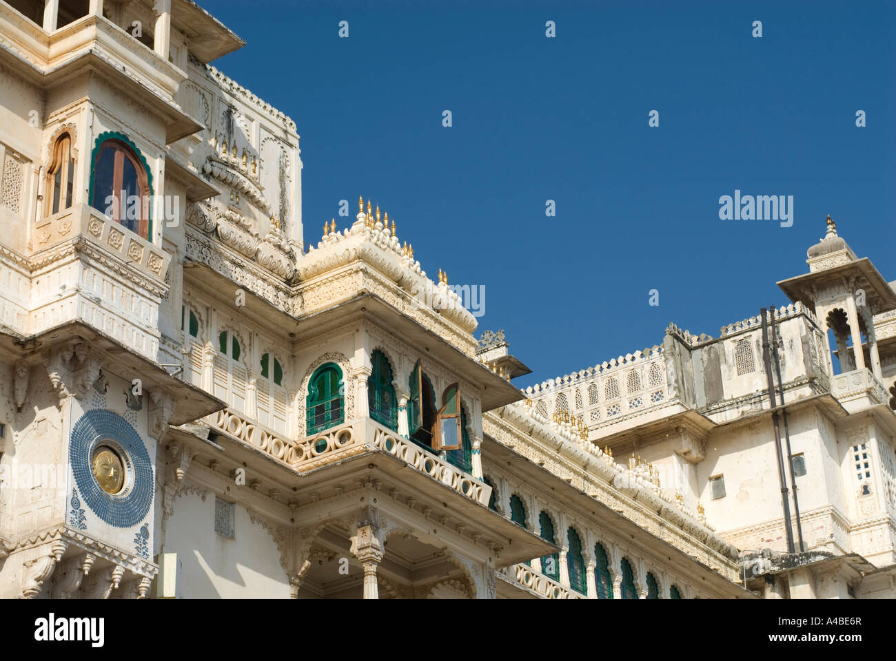 Stock a immagine della città Palace di Udaipur Rajasthan in India Foto Stock