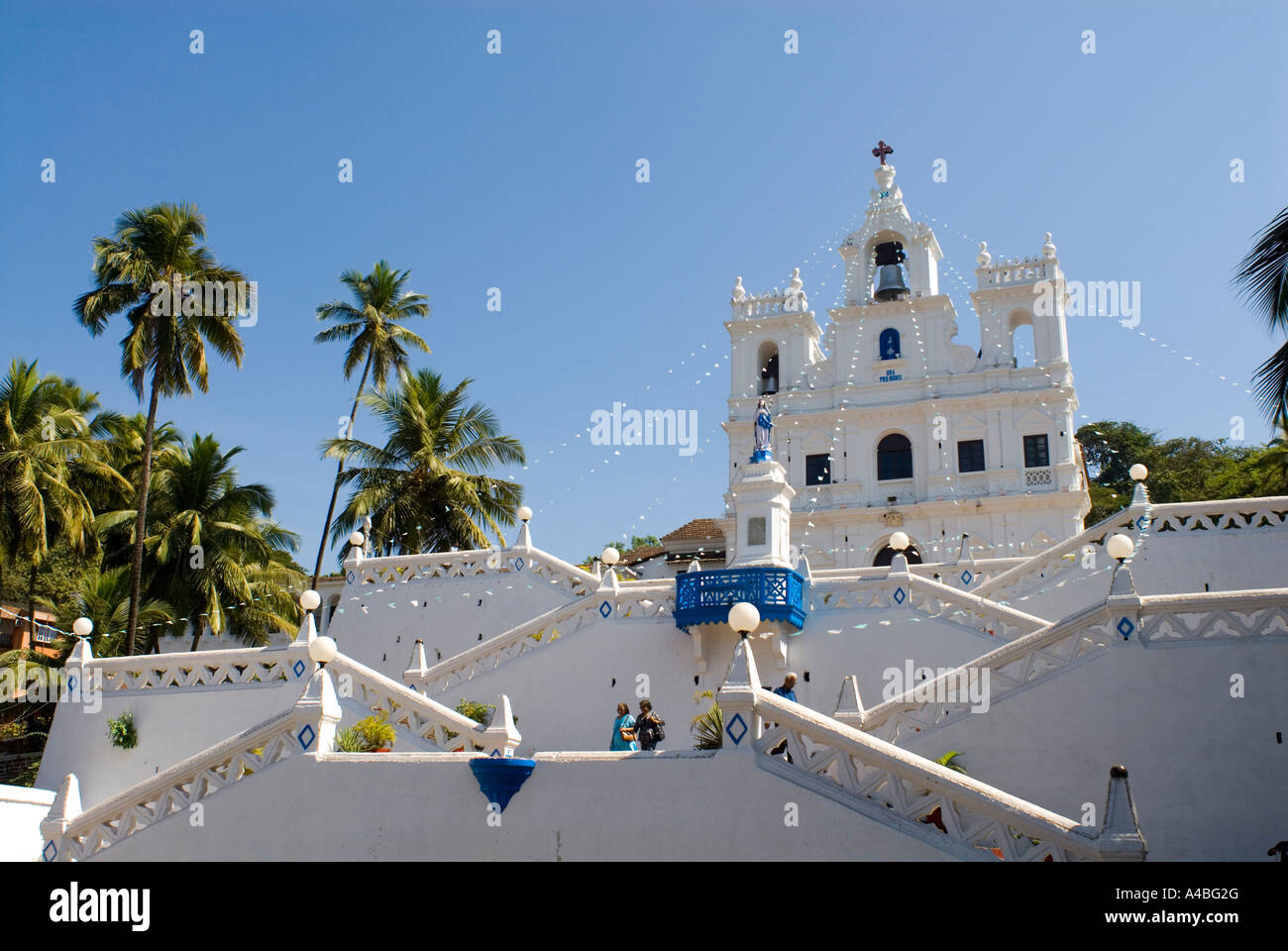 Stock a immagine della Chiesa di Nostra Signora dell Immacolata Concezione di Panaji o Panjim Foto Stock Stock a immagine della Chiesa di Nostra Signora dell Immacolata Concezione di Panaji o Panjim Foto Stock