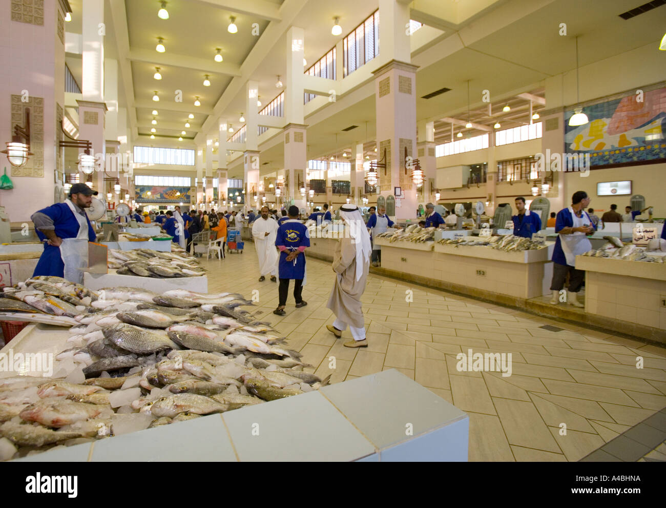 Mercato coperto del pesce - Kuwait Foto Stock