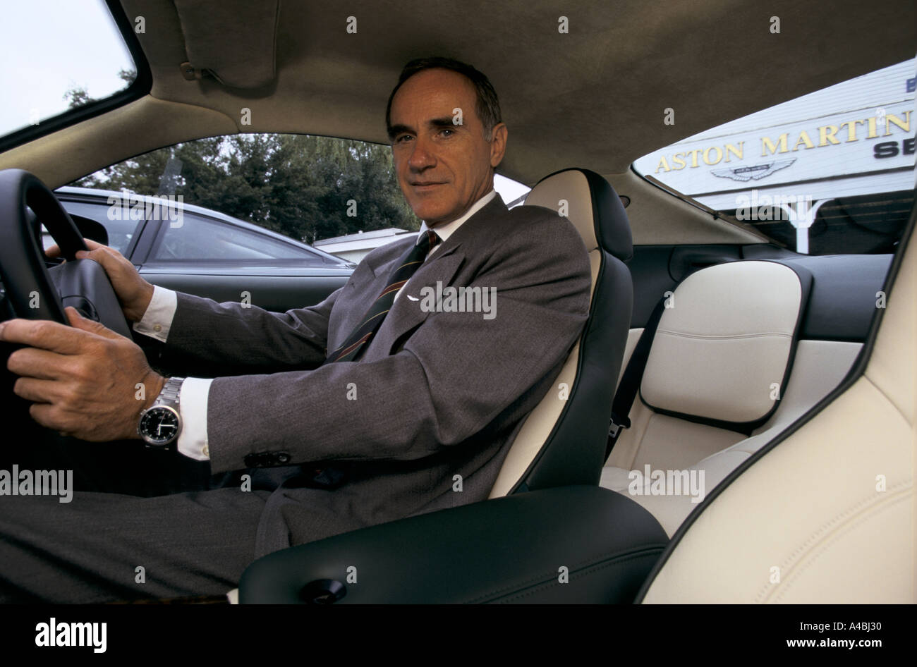Interno della Aston Martin DB7 auto presso la Aston Martin di stabilimento nel Regno Unito Foto Stock