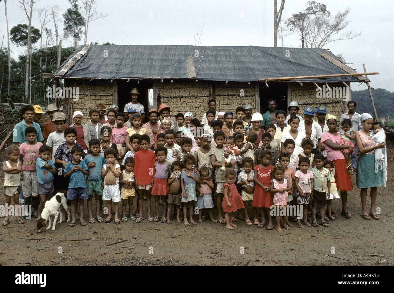 Invasione di terra comunità al Utumuju, Bahia, Brasile Foto Stock