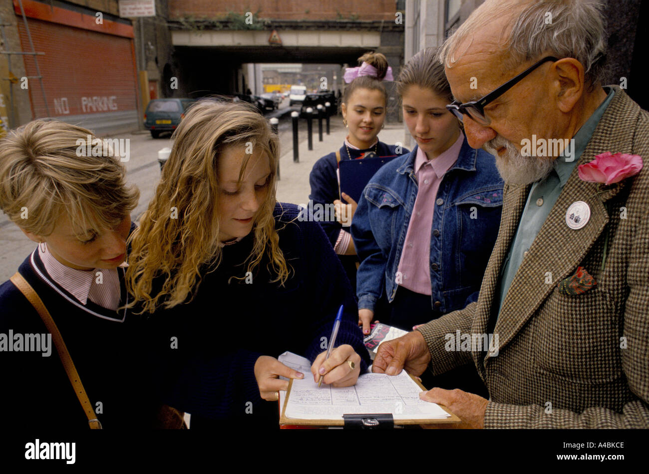 L'istruzione secondaria, insegnanti e alunni Foto Stock