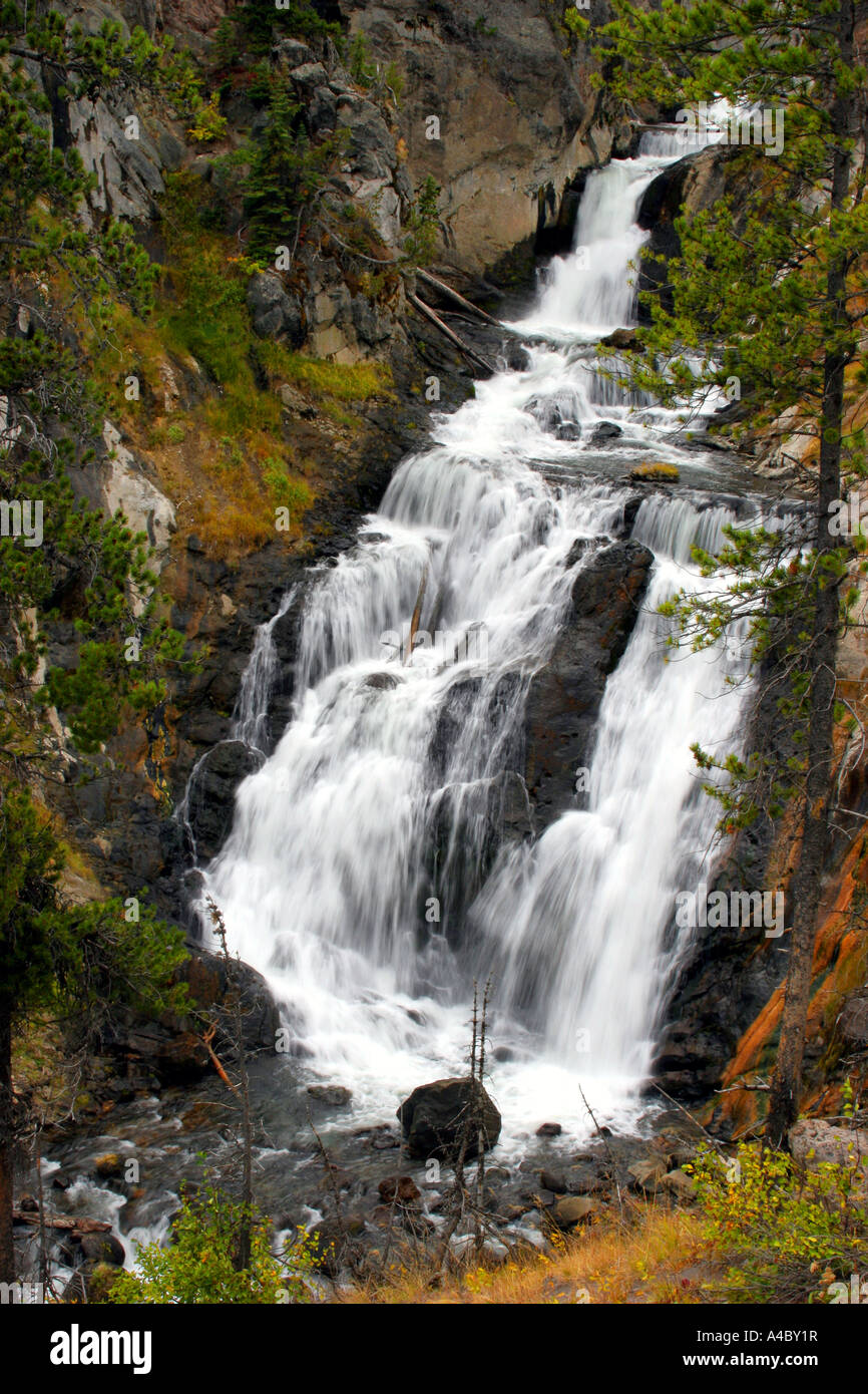 Mystic falls, il parco nazionale di Yellowstone, wyoming Foto Stock
