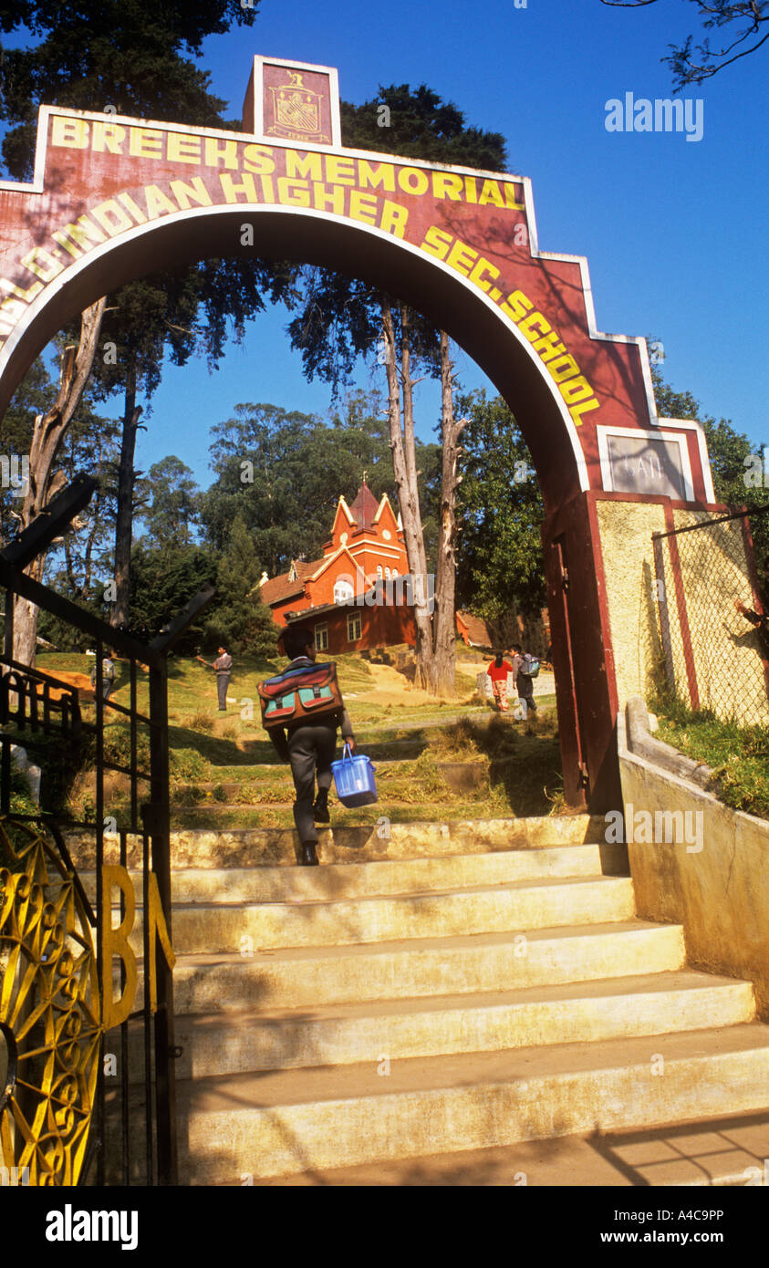 Breeks Anglo Indian School di Ooty Nilgiri Hills Tamil Nadu India Foto Stock