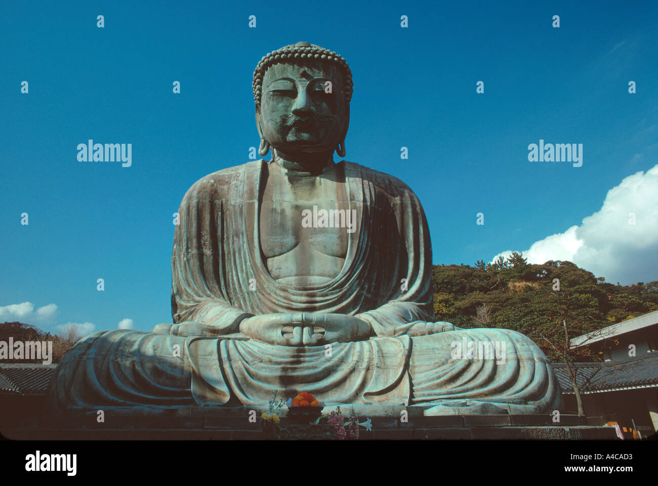 Il grande Buddha di Kamakura Giappone il più grande Buddha seduto figura nel mondo Foto Stock