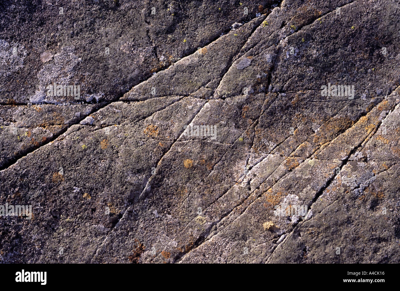Rock striature Isle of Mull Scotland Regno Unito Foto Stock