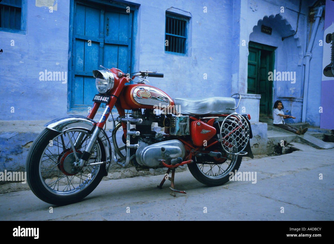 Progettato britannico Royal Enfield moto realizzato in India Foto Stock