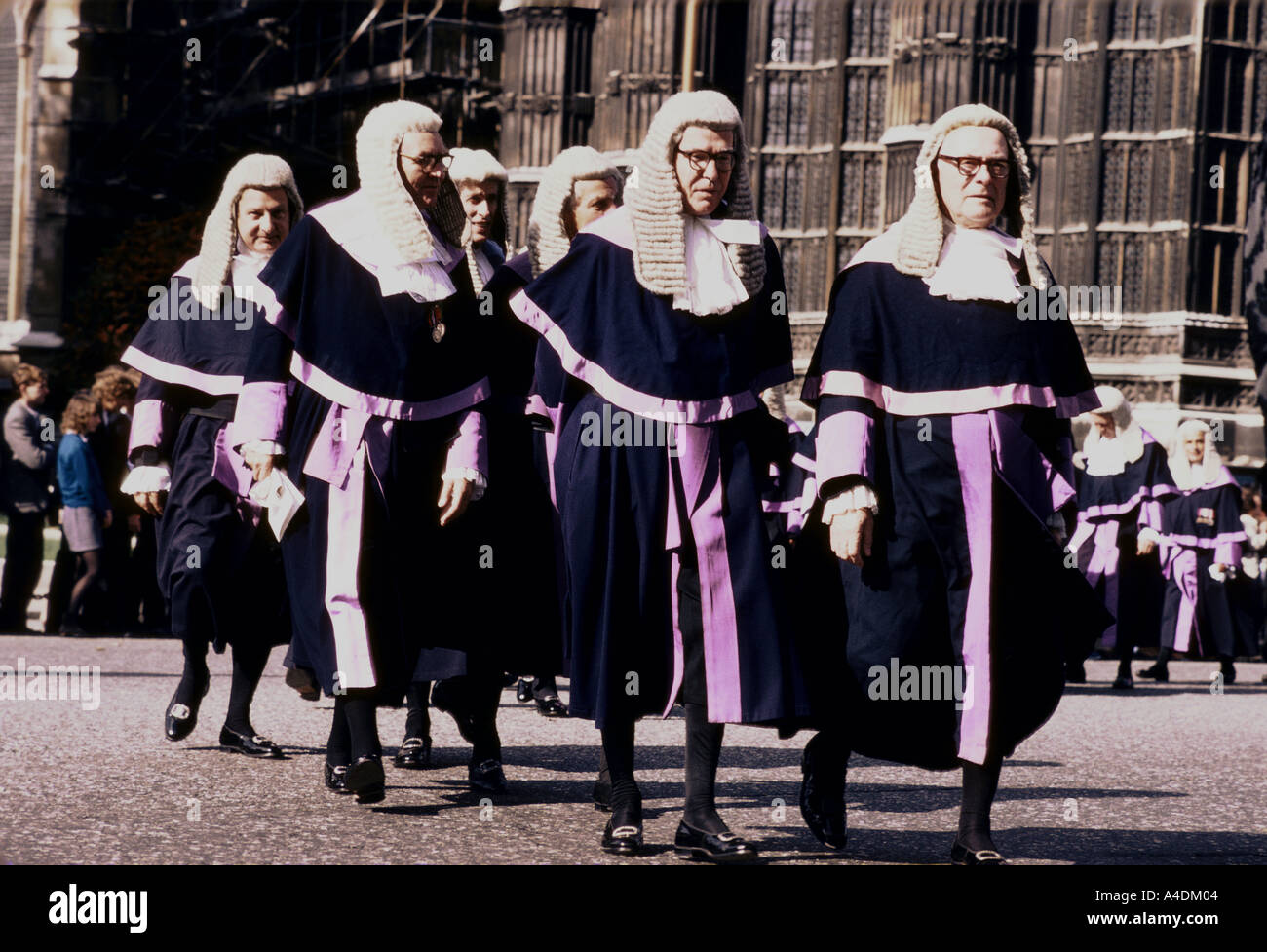 Un gruppo di giudici in piena abito, Lord Cancelliere colazione in Hotel, Londra, Regno Unito Foto Stock