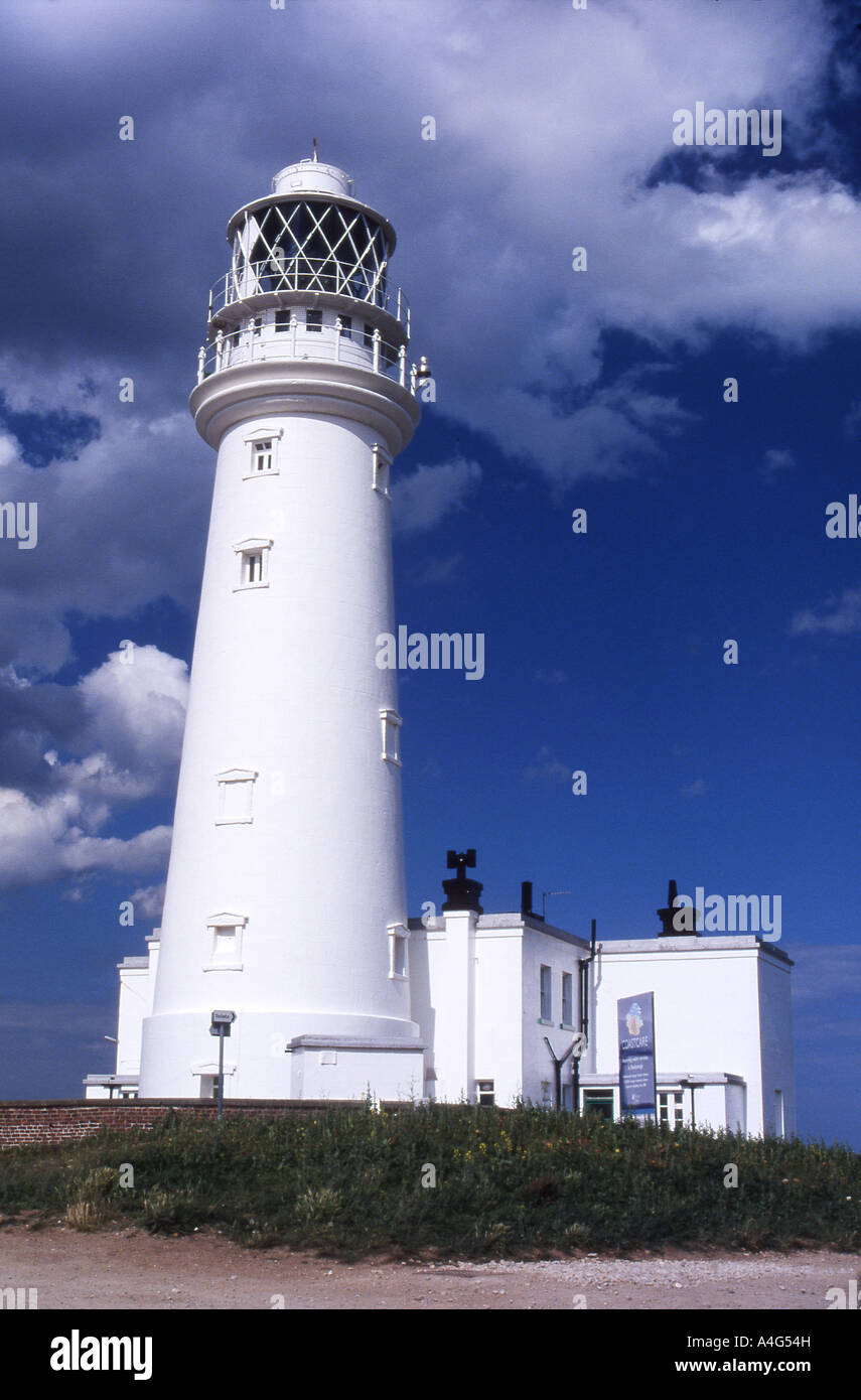 Flamborough Head Lighthouse, Yorkshire. Foto Stock