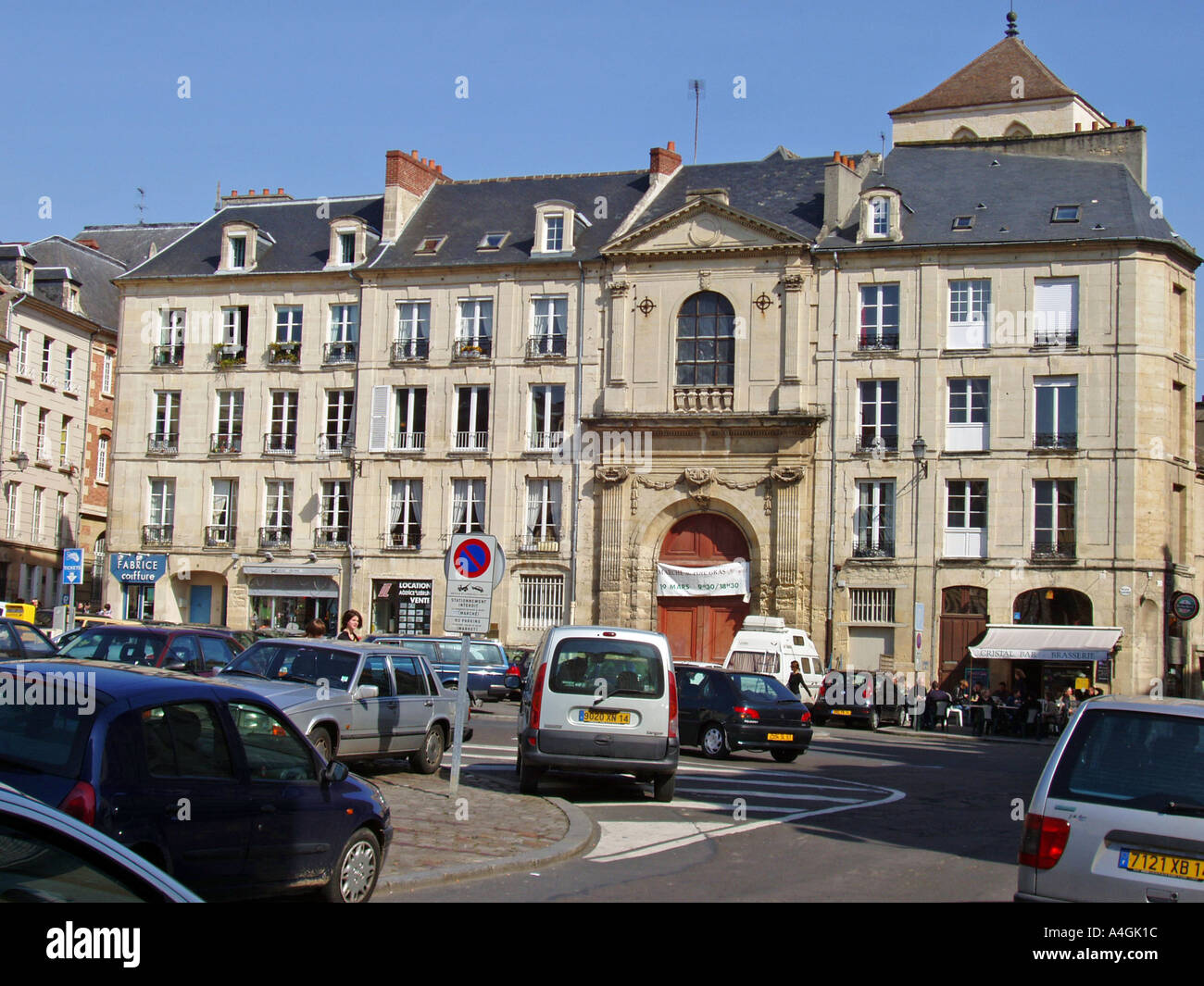 Le strade medievali di Caen Calvados Normandia Francia Europa Foto Stock