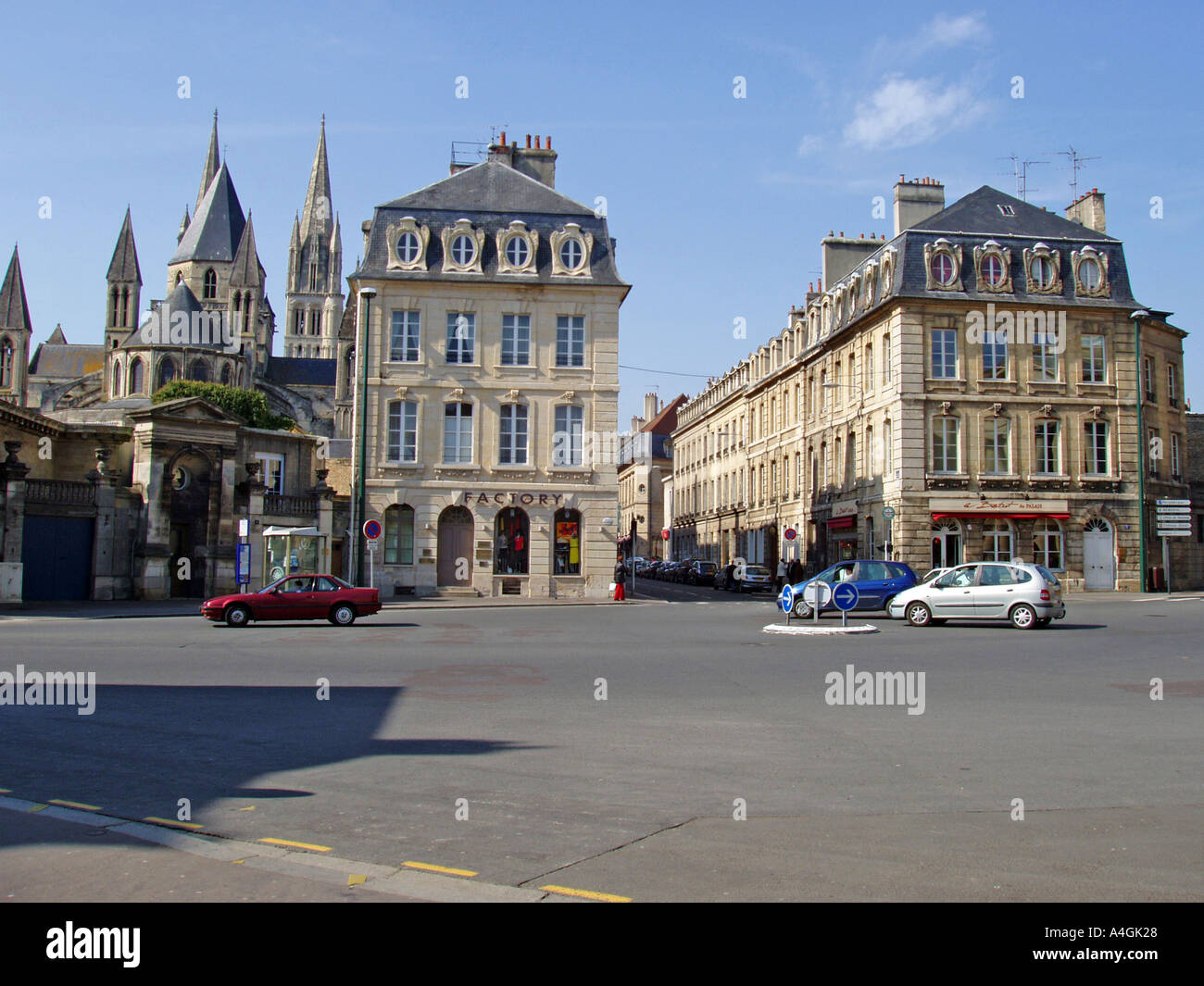 Le strade medievali di Caen Calvados Normandia Francia Europa Foto Stock