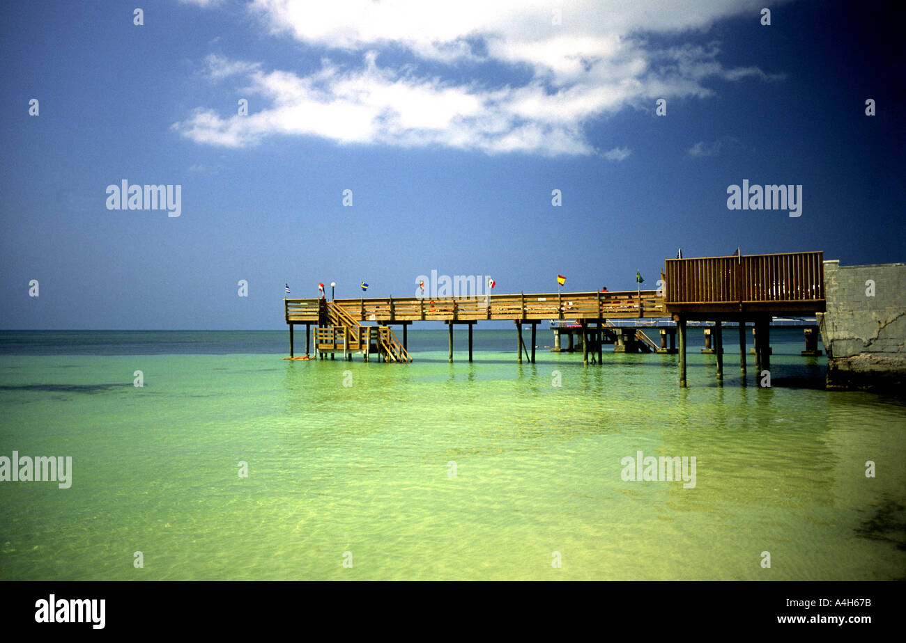 Jetty Pier Key West Florida Keys Florida USA Stati Uniti d'America Foto Stock