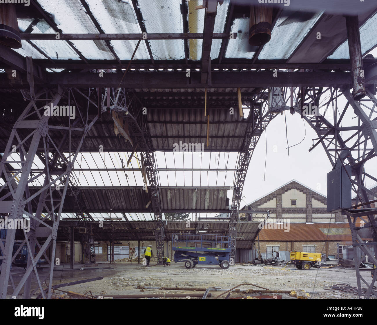 1910 dirigibile portatile hangar Foto Stock