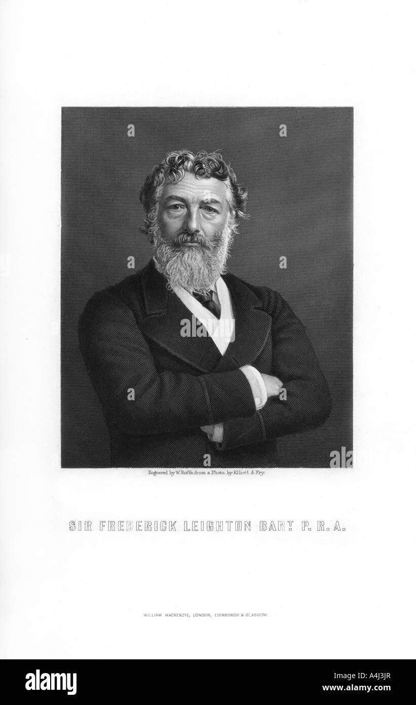 Frederic Leighton, primo Baron Leighton, inglese pittore e scultore (1899).Artista: W Roffe Foto Stock