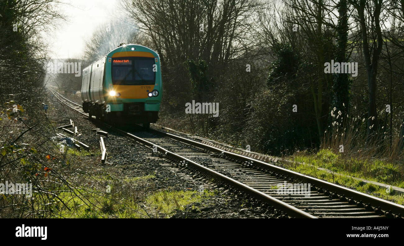 Treno locale nei pressi di segala East Sussex Regno Unito Foto Stock