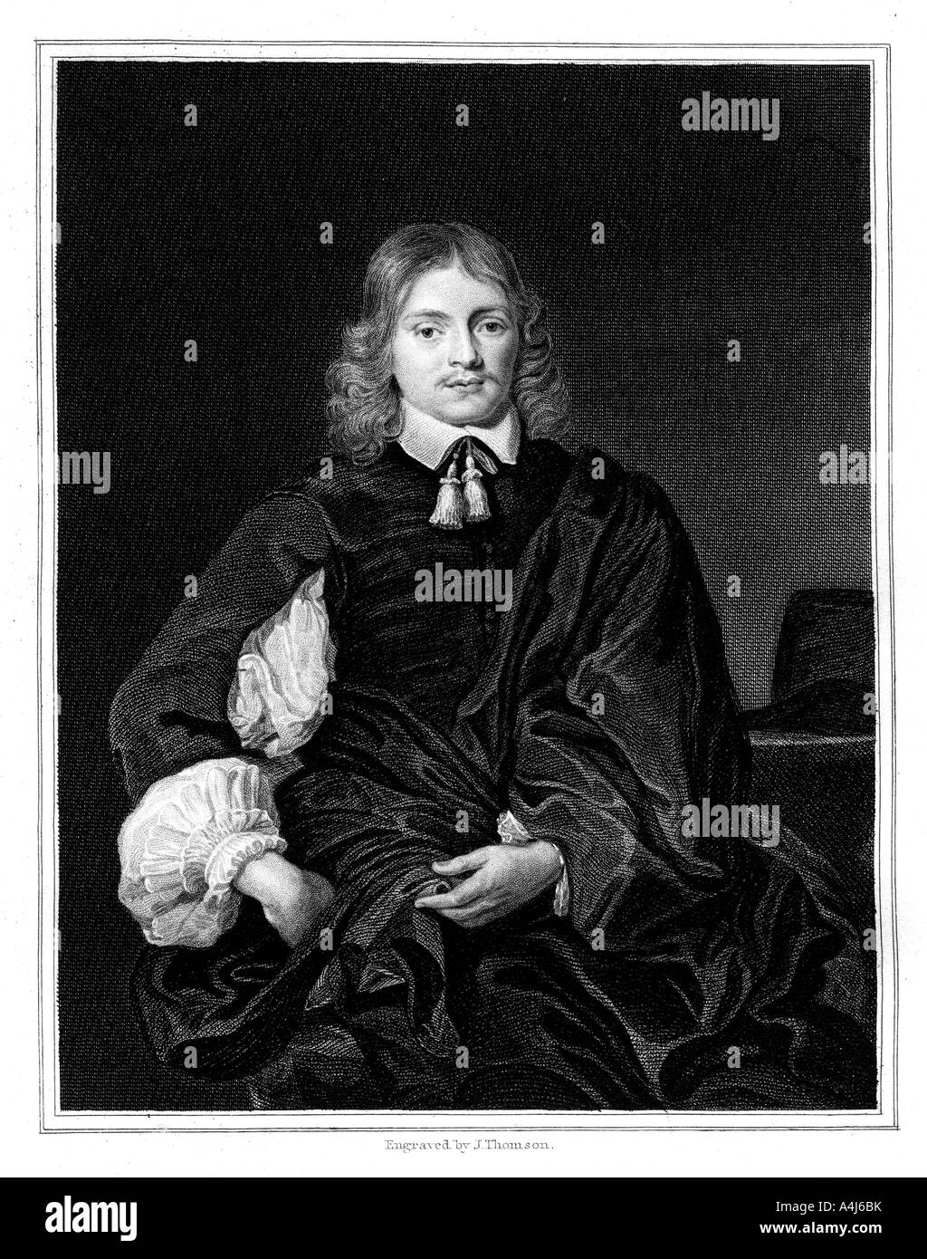 Lucius Cary, secondo il visconte Falkland, (1827). Artista: J Thomson Foto Stock