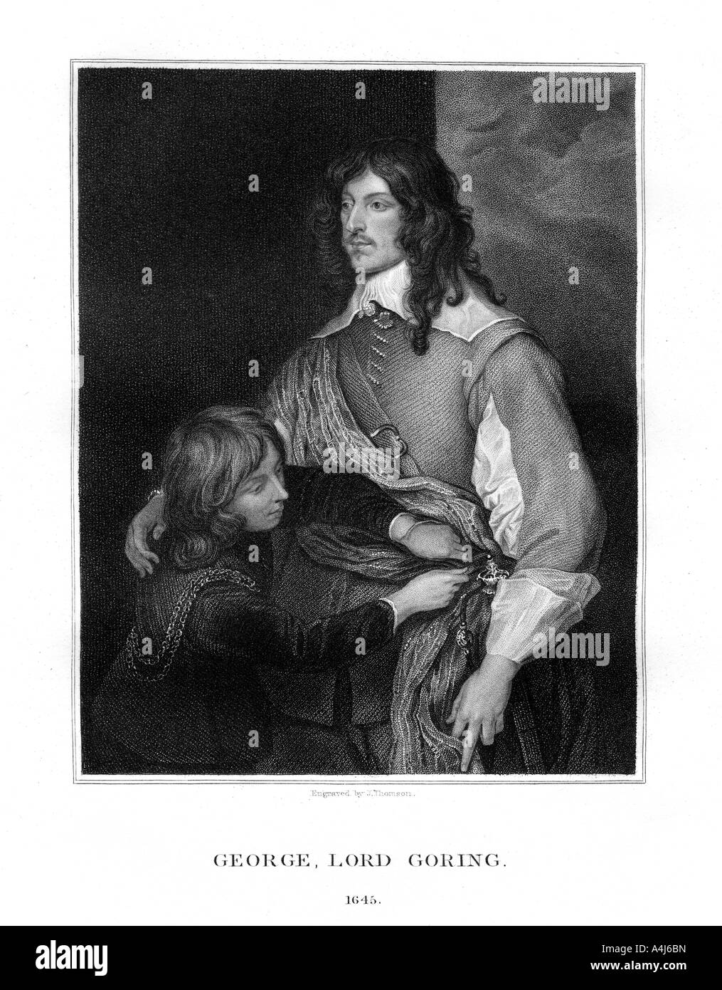 George Goring, Signore Goring, inglese Royalist soldato, (1827).Artista: J Thomson Foto Stock