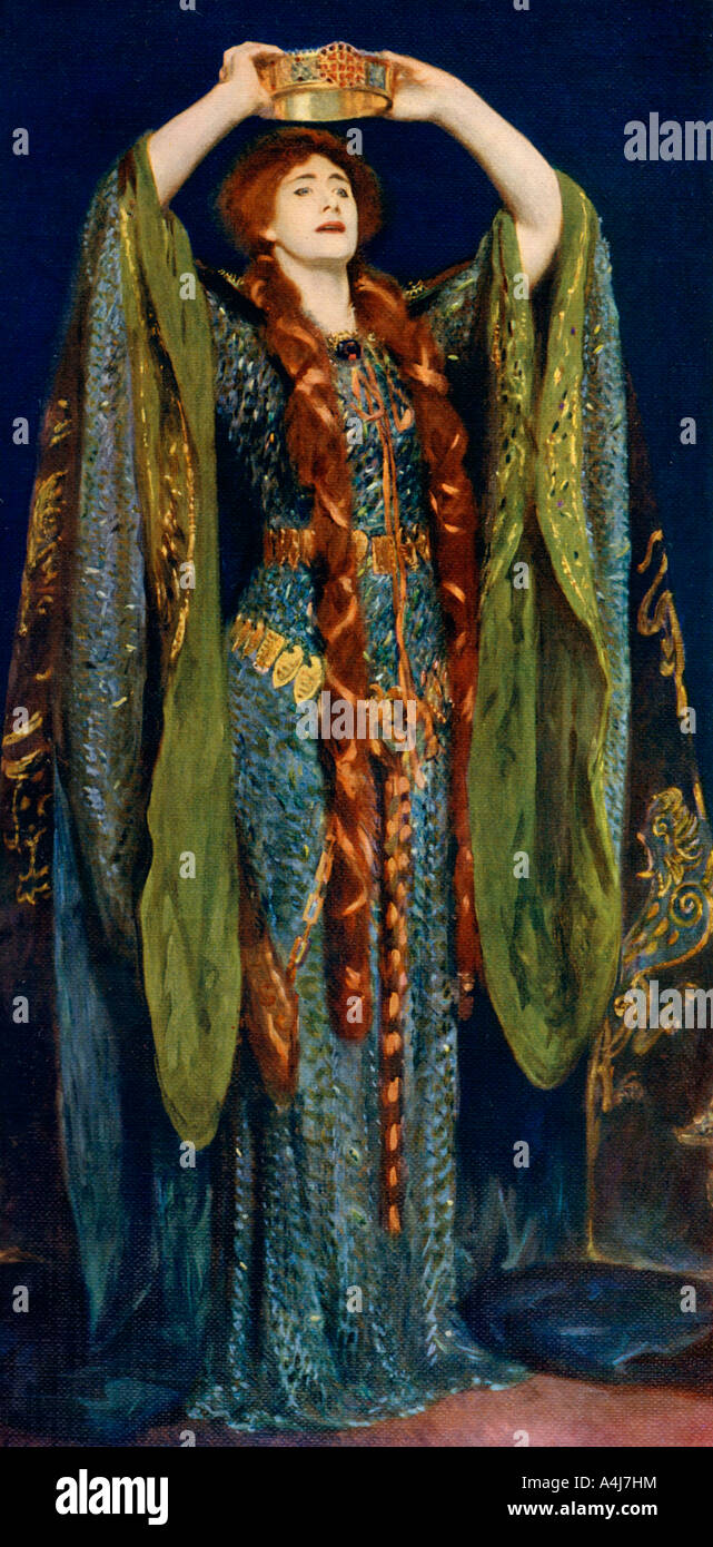 'Miss Ellen Terry come Lady Macbeth', 1906 (1912).Artista: John Singer Sargent Foto Stock