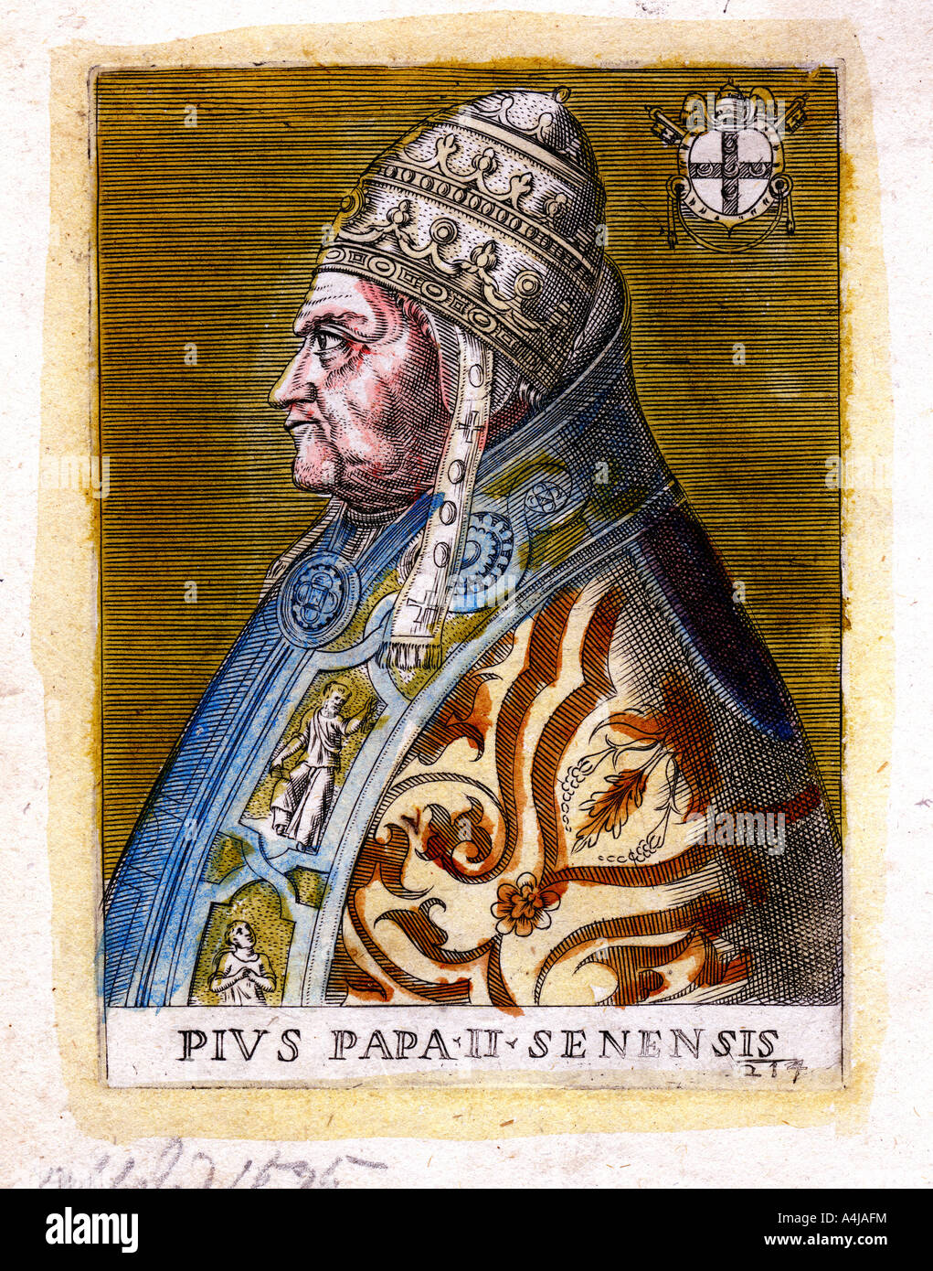 Papa Pio II, (c del secolo XIX secolo). Artista: sconosciuto Foto Stock