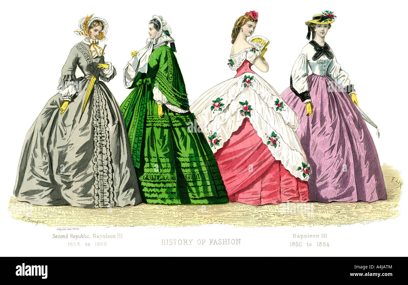 Costume francese: Seconda Repubblica, Napoleone III, (1882). Artista: sconosciuto Foto Stock