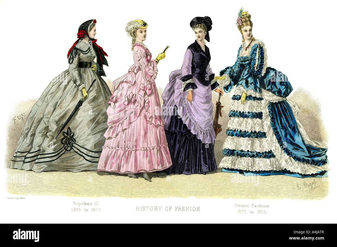 Costume francese: 'Napoleone III, presente Mode", (1882). Artista: sconosciuto Foto Stock Costume francese: 'Napoleone III, presente Mode", (1882). Artista: sconosciuto Foto Stock