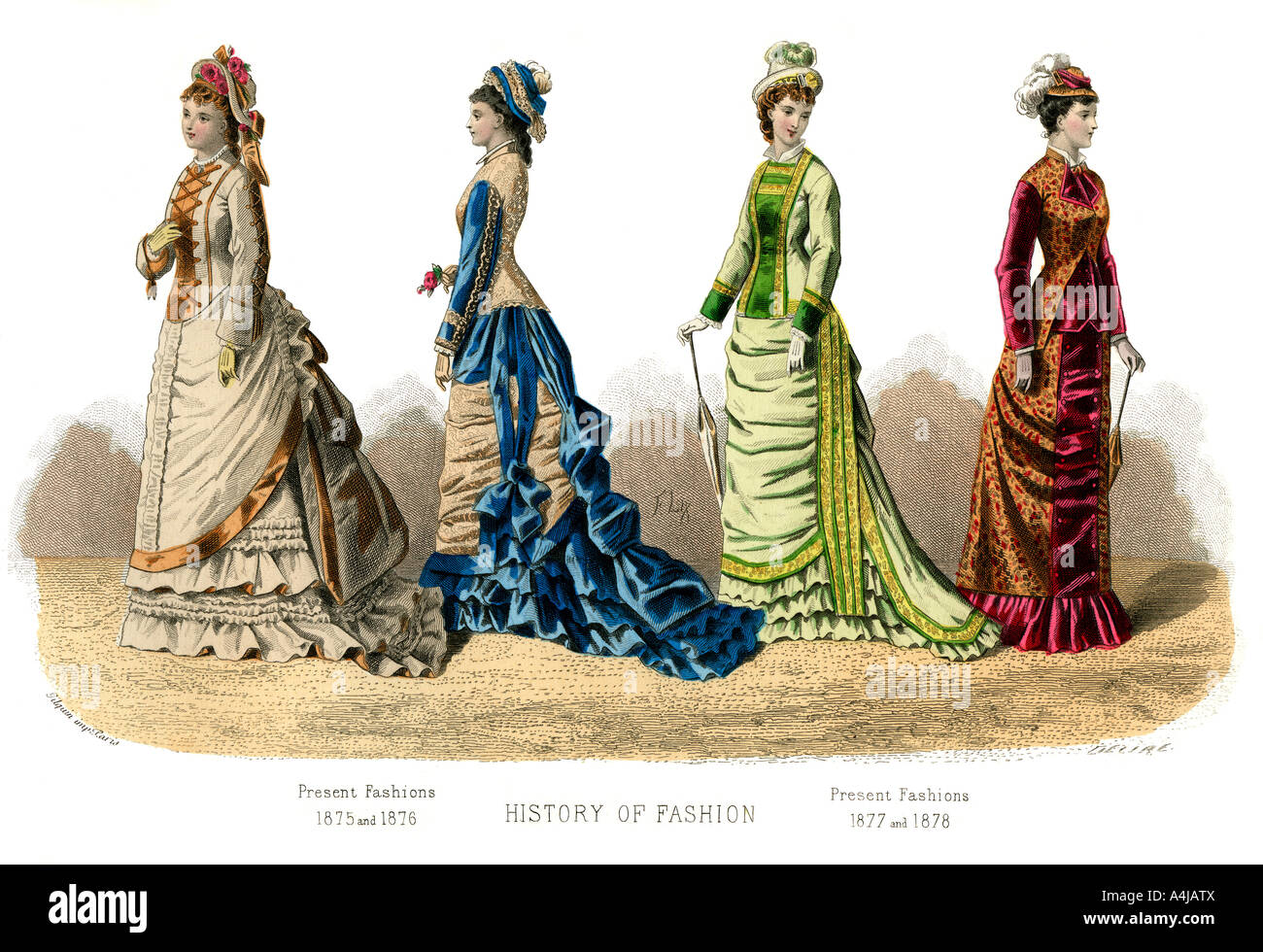 Costume francese: "Presente Mode", (1882). Artista: sconosciuto Foto Stock