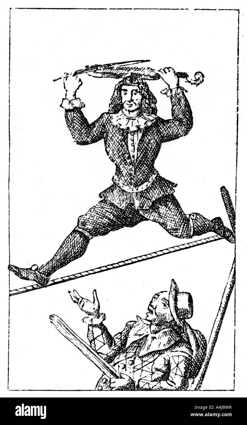 Acrobat esercizio (1885). Artista: sconosciuto Foto Stock