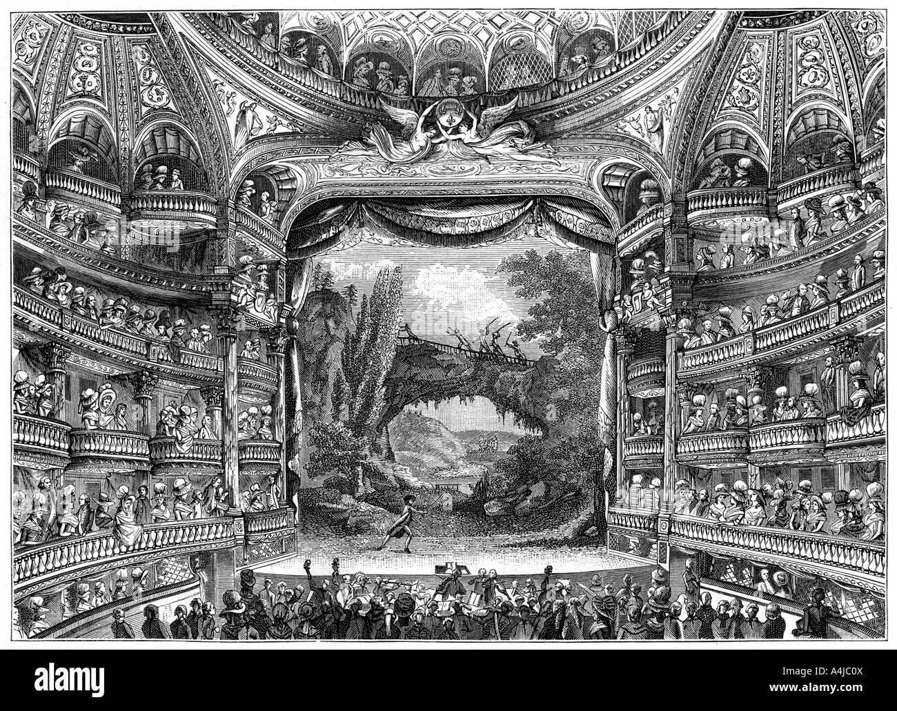 Una varietà di divertimenti, teatro francese, 1789, (1885). Artista: sconosciuto Foto Stock