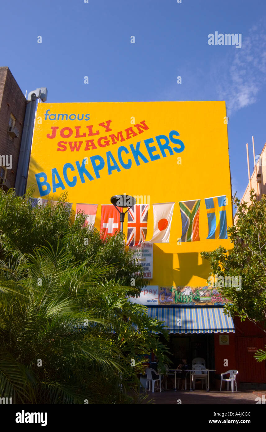 Stock Photo famoso Jolly Swagman backpackers hostel in Kings Cross Sydney Australia Foto Stock