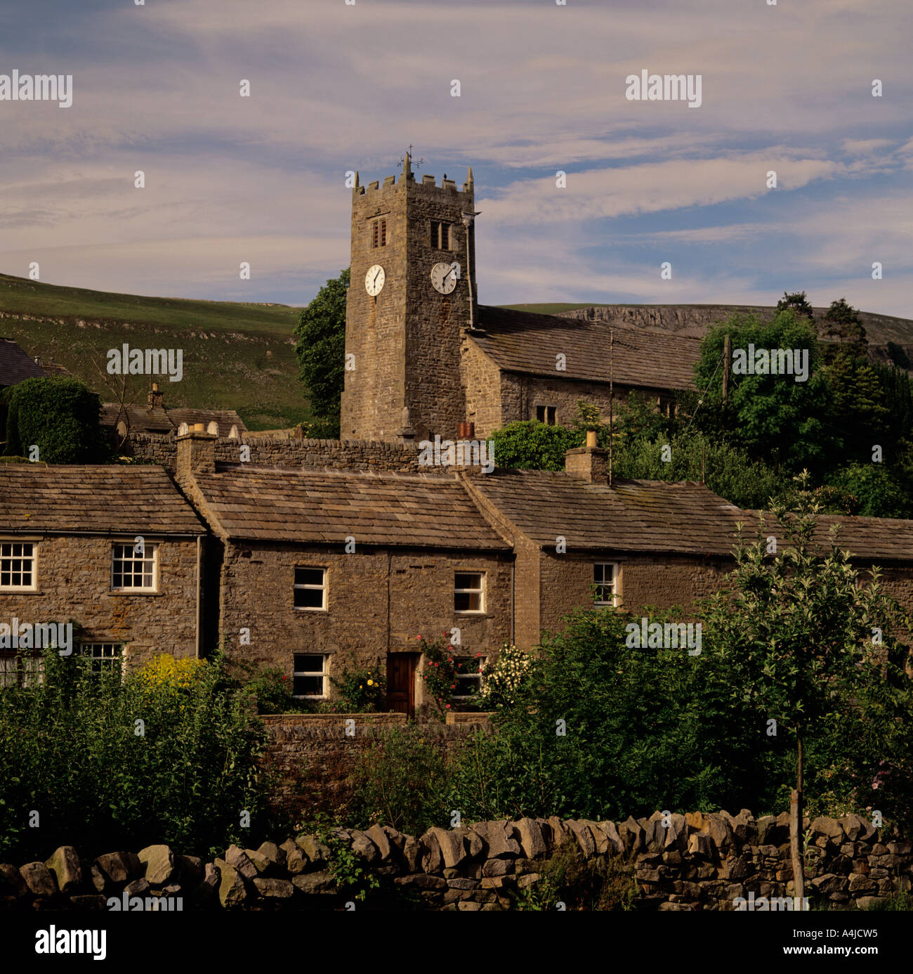 Il villaggio di Muker,Swaledale,Yorkshire Dales,Inghilterra. Foto Stock