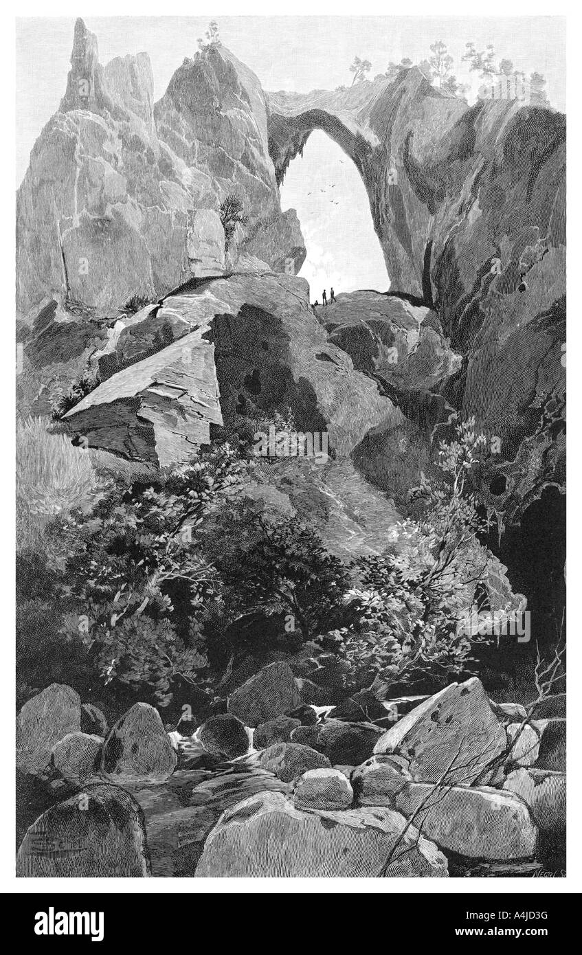 Carlotta Arch, Caverne di Jenolan, Nuovo Galles del Sud, Australia, 1886.Artista: Frederic B Schell Foto Stock