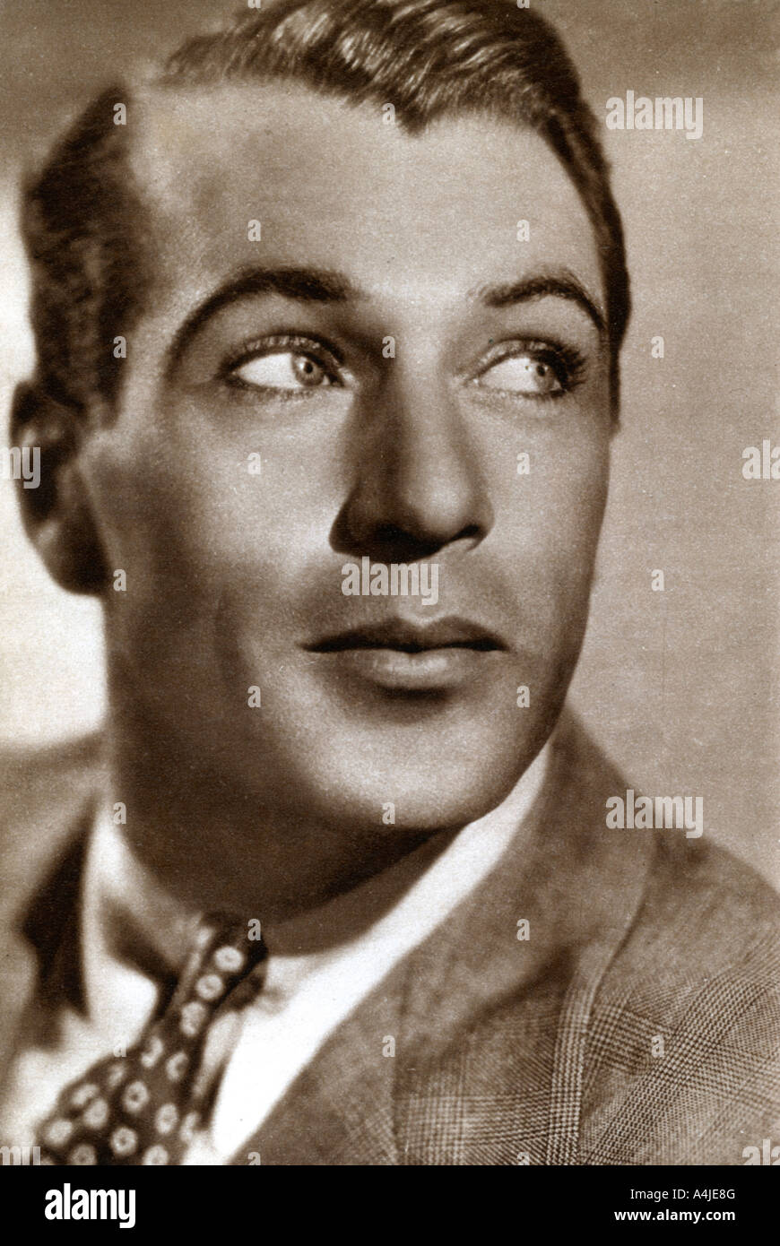 Gary Cooper, attore statunitense, 1933. Artista: sconosciuto Foto Stock
