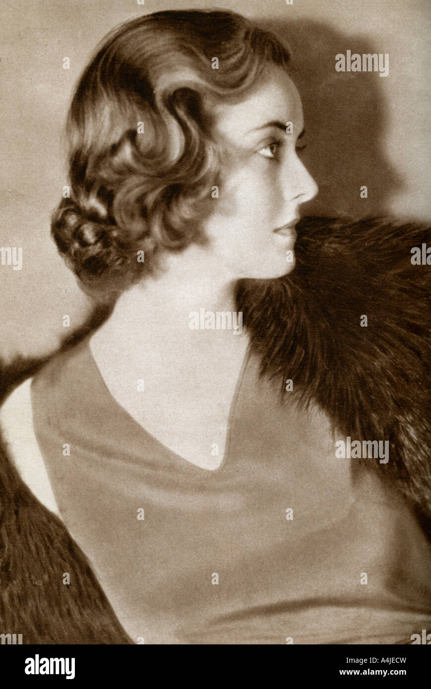 Bette Davis, actrice americano, 1933. Artista: sconosciuto Foto Stock