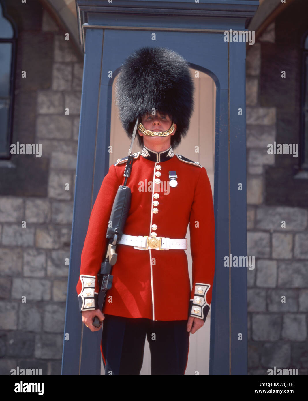 Guardia Reale, il Castello di Windsor, Windsor, England, Regno Unito Foto Stock