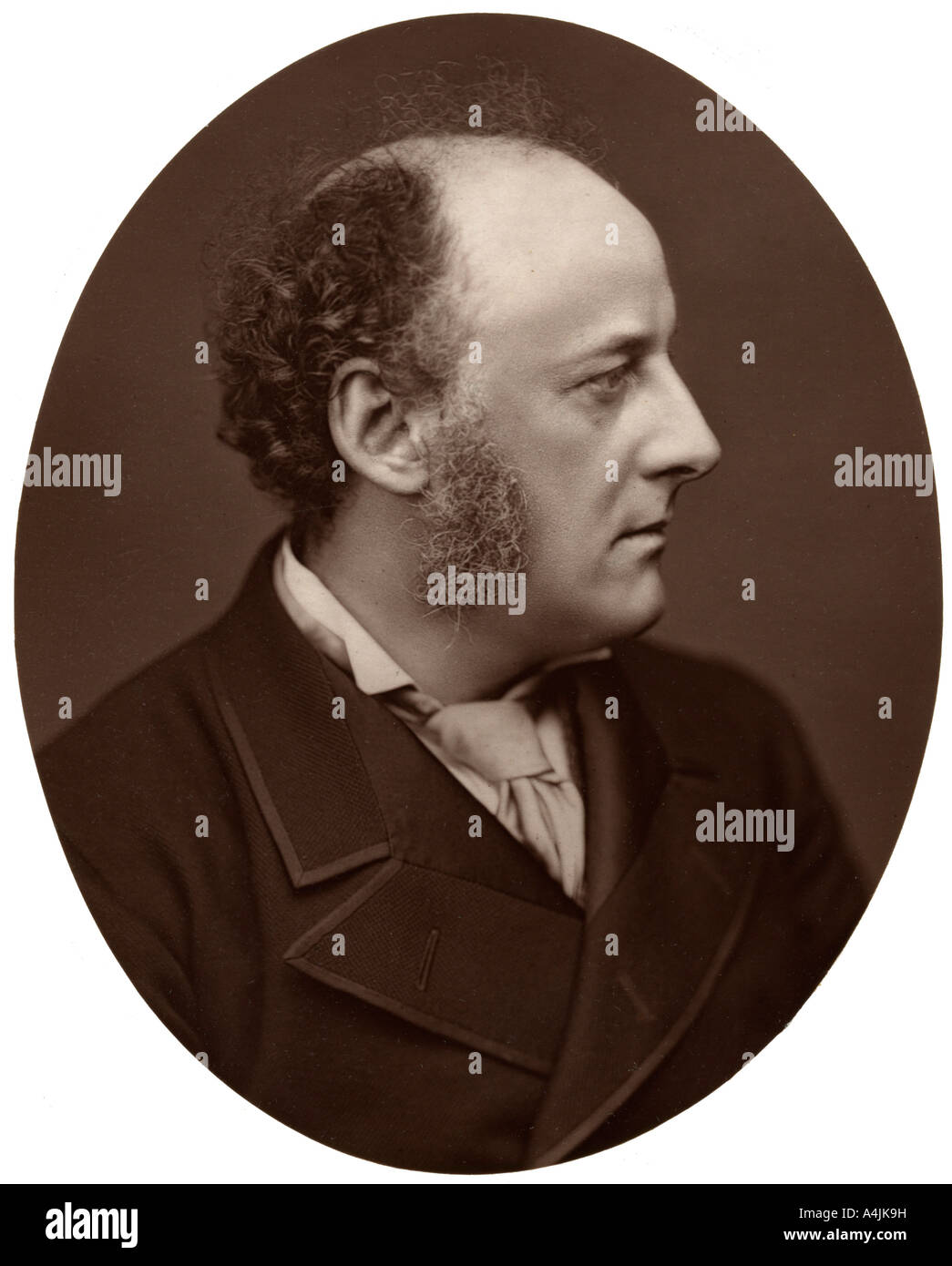 JE Millais, RA, artista britannico e membro fondatore della Fratellanza Pre-Raphaelite, 1876.Artista: Lock & Whitfield Foto Stock