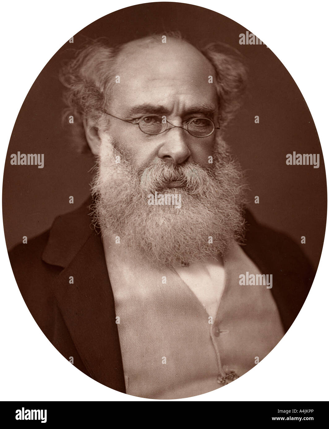 Anthony Trollope, scrittore, 1878.Artista: Lock & Whitfield Foto Stock