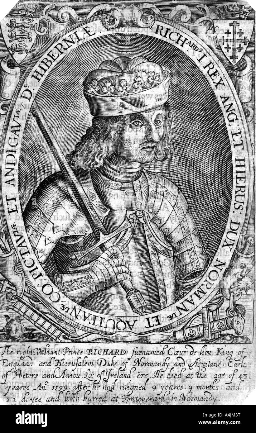 Richard I, re d'Inghilterra. Artista: sconosciuto Foto Stock